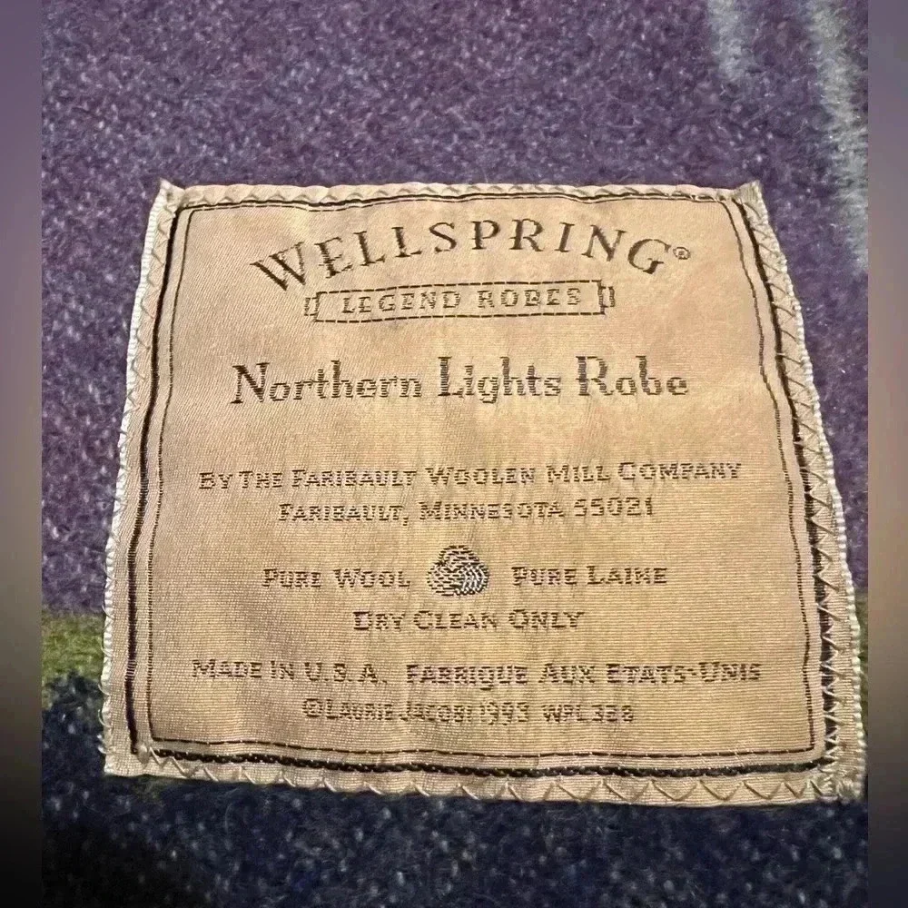 VTG 1993 Well Spring Faribault Woolen Mill 100% Wool Throw Blanket